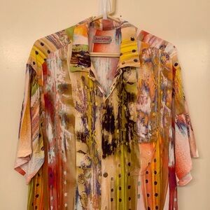 Jams World XL Hawaiian-style button-down shirt, loose and breezy! EUC.